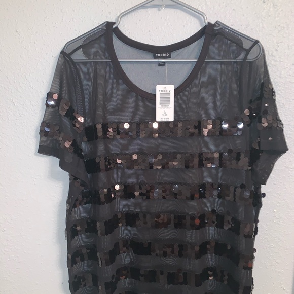 Torrid mesh sequin top - Picture 5 of 5